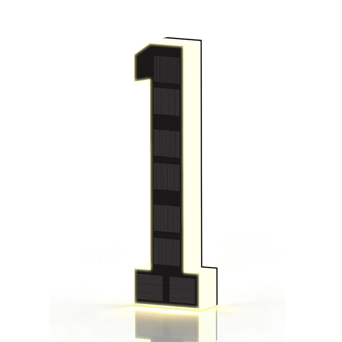 Personalized Solar Powered Address Number Waterproof Modern Address Number for Outside House Light Up Courtyard Hotel Bar