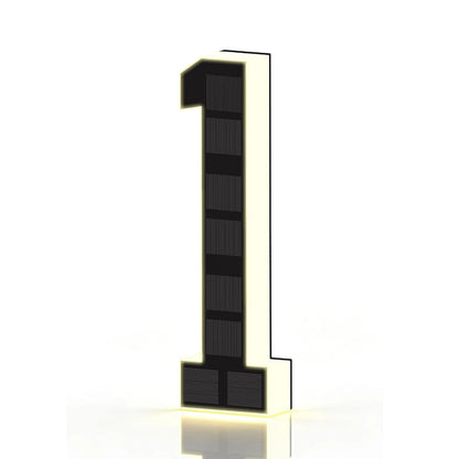 Personalized Solar Powered Address Number Waterproof Modern Address Number for Outside House Light Up Courtyard Hotel Bar