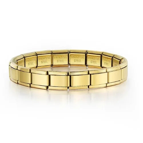 2025 Fashion Functional Elastic Bracelet Modular Bulk Italian Charms Links Fit Bracelet Stainless Steel Jewelry - B