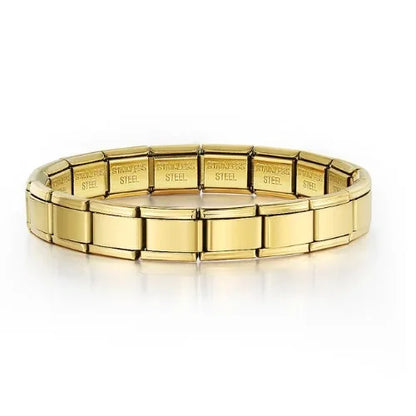 2025 Fashion Functional Elastic Bracelet Modular Bulk Italian Charms Links Fit Bracelet Stainless Steel Jewelry - B