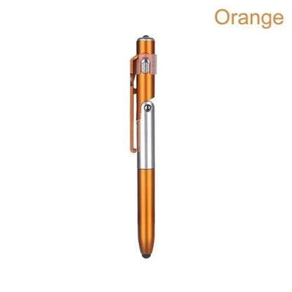 4 In 1 Multifunction Ballpoint Pen with LED Light Fold Phone Holder Night Read Writing Pencil Office School Student Stationer