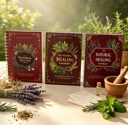The Natural Healing Handbook, 3‑Version Herbal Natural Remedies Guide Book, Holistic Wellness Home Treatment Recipe Book