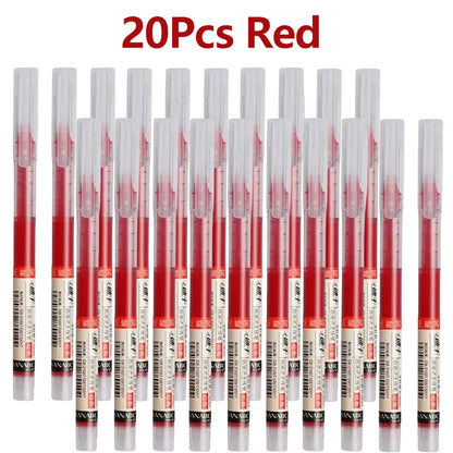 1-20Pcs Needle Type Gel Ink Pens Black/Blue/Red 0.5mm Liquid Ballpoint Pen Students Stationery School Office Writing Tool - 2