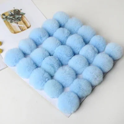 Pompom 5cm 6cm 8cm Fluffy Fur Ball Soft Pompon DIY Pompons For Keychain Sewing On Scarf Hats Shoes Apparel Craft Supplies