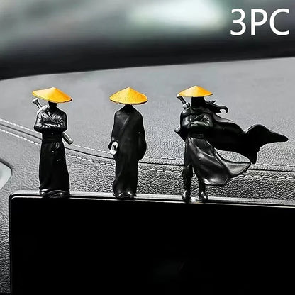 Resin Mini Figurines Decorative 50mm Ancient Sino-Japanese Samurai Warriors Office Cubicle Home Desktop Car Interior Model Gi