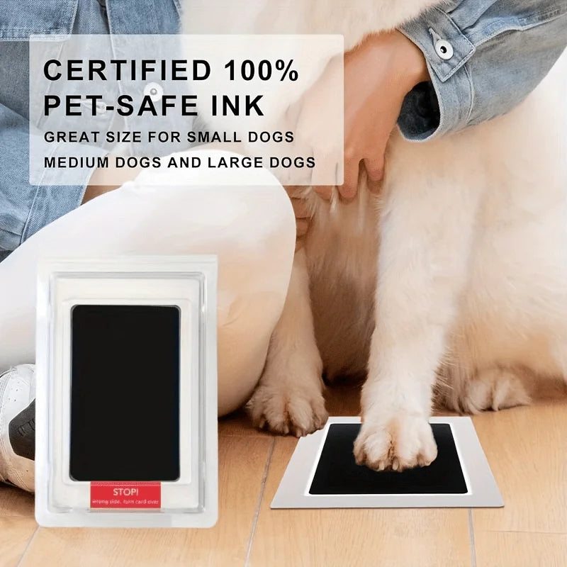 Pet Paw Print Commemorative Ink Pad，Dog or Cat Pet Owner Keepsake，DIY Inkless Handprints and Pet Pawprint Impression Making K