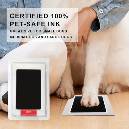 Pet Paw Print Commemorative Ink Pad，Dog or Cat Pet Owner Keepsake，DIY Inkless Handprints and Pet Pawprint Impression Making K