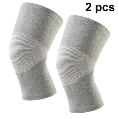 Bamboo Charcoal Knee Warmers for Men & Women - Breathable Thin-Knit Thermal Sleeves with Anti-Slip Grip, Joint Support Comfor