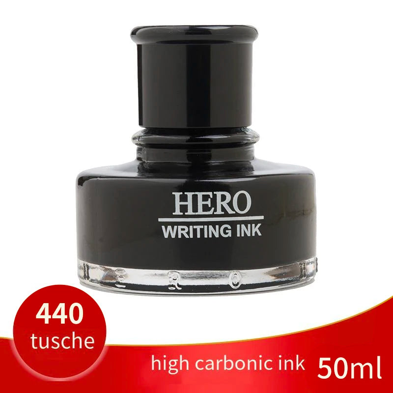 Hero Ink for Writing and Calligraphy Black Pure Blue Red Blue Black Non-Carbon Ink 233A/231A/232A/234A/440/204 ink supplies -