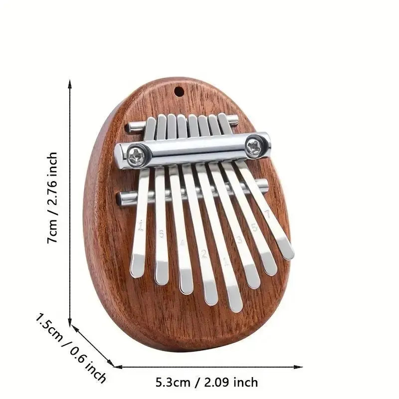 8 Key Mini Wooden Kalimba Exquisite Finger Thumb Piano Marimba Musical Good Accessory Pendant Gift