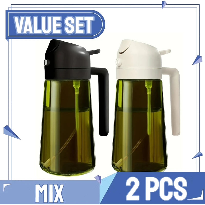 2in1 Kitchen Spray Oil Dispenser Oil Sprayer Polisher Or Only Brush Spray for Air Fryer Salad Grilling Roasting Cooking Kitch
