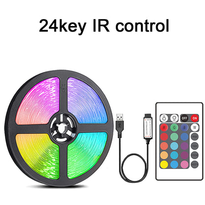 Led Strip Lights with 44 Key Remote Control 1m 5m 10m 20m RGB Tape Led Wall Room for Home Bedroom Party Decor TV Backlight - 