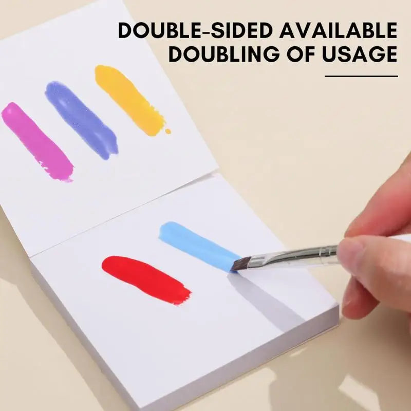 50Pcs Gel Nail Polish Palette Paper Disposable Nail Art Sticker Gel Polish Mixing Drawing Paper DIY Display Manicure Tools