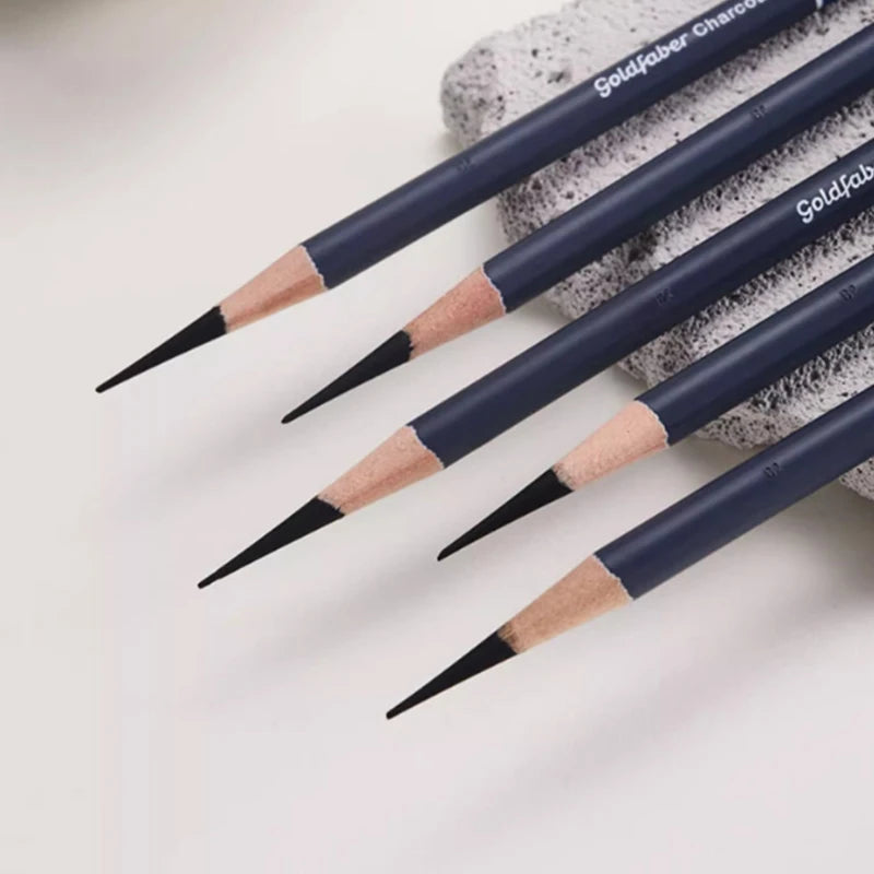 5/10PCS Faber Castell Goldfaber Charcoal Graphite Sketch Set Pencils for Drawing Sketches Shading Artists Art Supplies