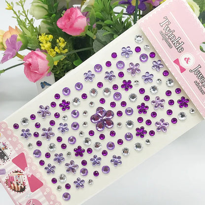 New Stickers On The Face Rhinestone Makeup Bright Face Art Sticker Children's Temporary Tattoo Rhinestone For Strasse Makeup 