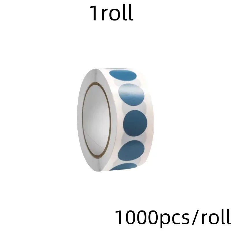 1000 PCS Color Dot Label Sticker Classification Mark Coated Paper Sticker Rolls Kawaii Stationery Aesthetic - Light blue-1000