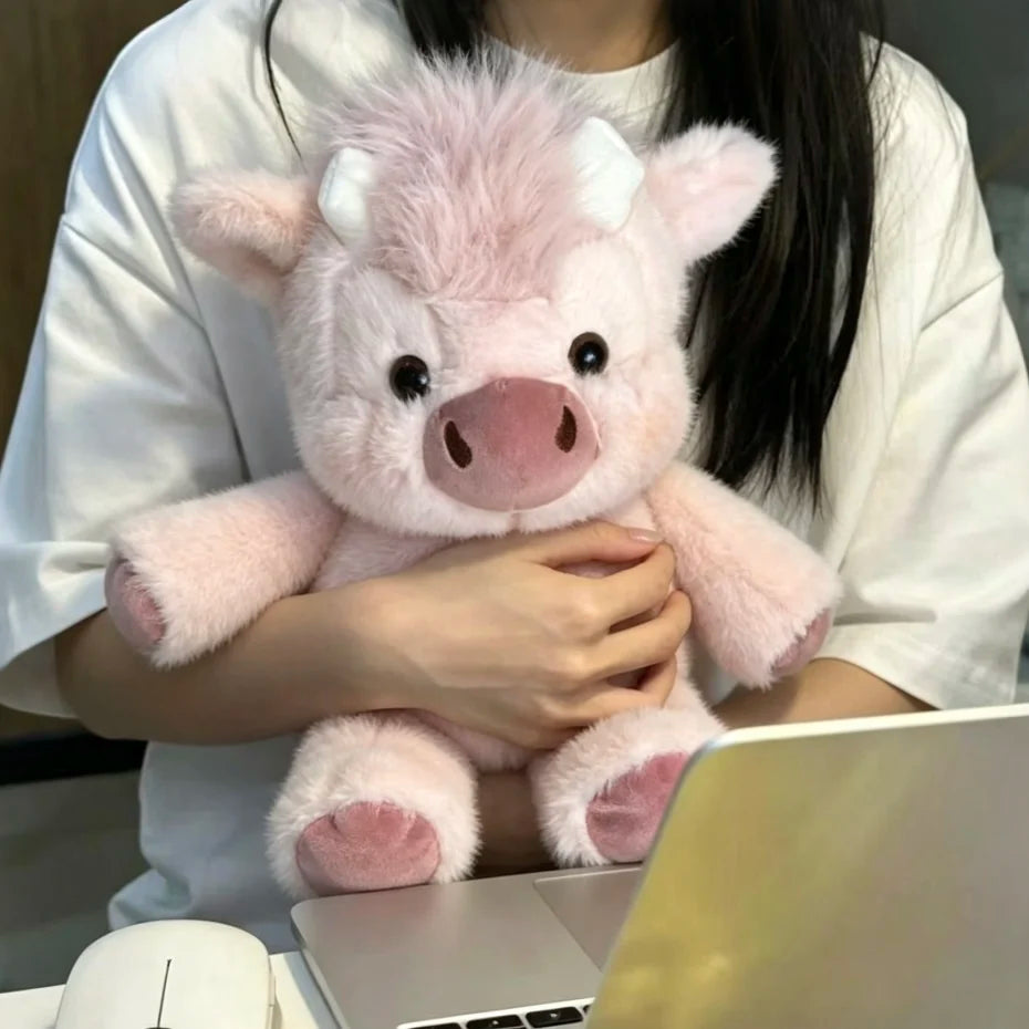 Soft Calf Pig Stuffed Animal Plush Toy Cute Animated Stuffed Animal Pillow Creative Running Pig Plush Toy Gift 17.7inch - B