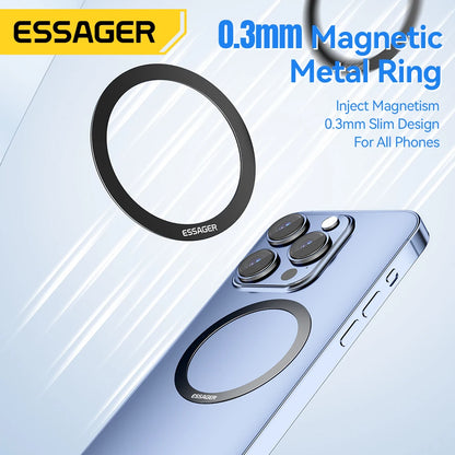 Essager 2PCS Magnetic Metal Ring for Magsafe iPhone 15 14 13 12Pro Android