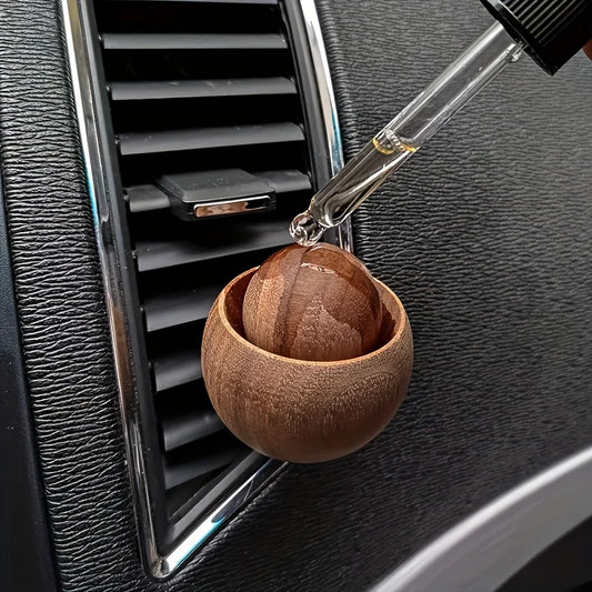Car & Home Essential Oil Diffuser - Made of Wood Mini Cute Natural Fragrance Diffuser Suitable for Bedroom Living Room Bathro