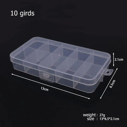 6–32 Compartment Plastic Storage Organizer Box for Beads, Jewelry & Craft Supplies - 10 girds