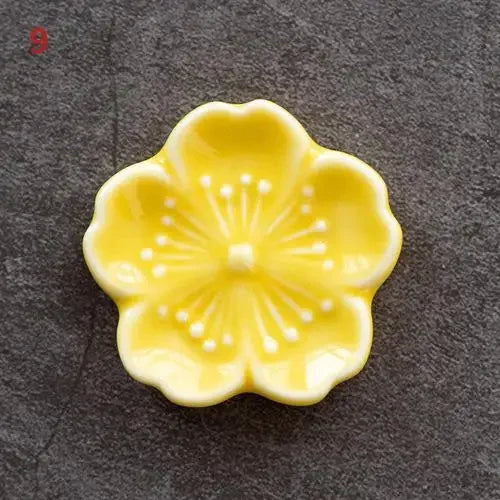 Cherry Blossom Incense Burner Home Ceramic Decor Stick Holder Aromatherapy Censer Office Teahouse Ornament - 9