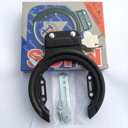 Outdoor Bicycle Horseshoe Lock - Fully Enclosed Steel Pipe Anti-Theft Lock with 2 Keys for Bicycles, Cycling and Holiday Gift