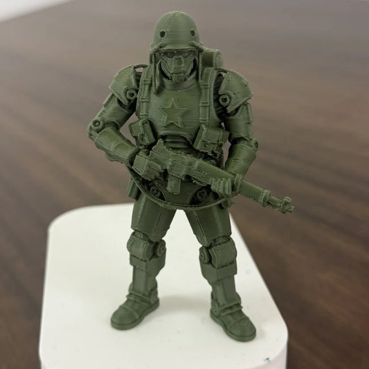 Military Soldier Model - Plastic Army Statue with Uniform, Suitable for Desktop, Bookshelf, or Collection - Decorative