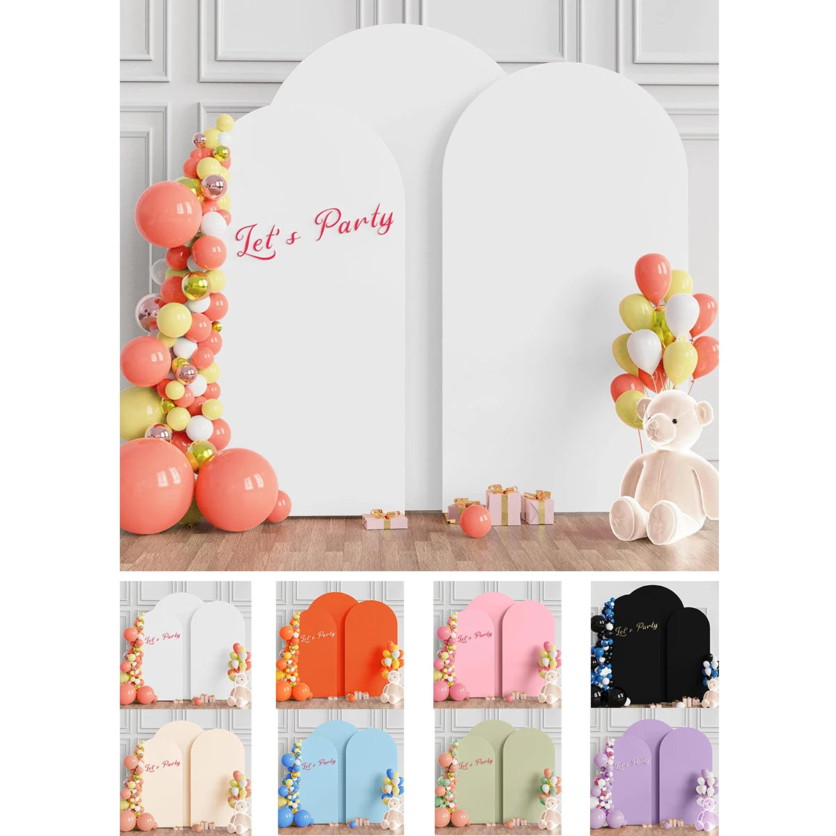 Wedding Arch Cover Arch Backdrop Cover Spandex Fitted Arch Cover for Wedding Birthday Festival Party （Without Shelf）