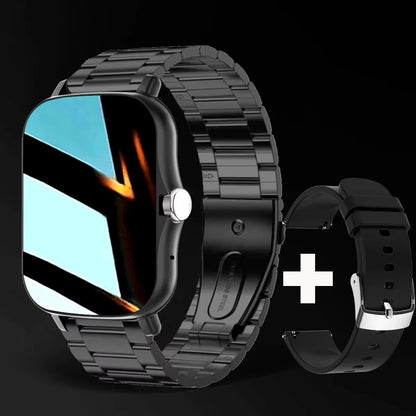 LAXASFIT 2025 New Smart Watch for Men Women Gift Full Touch Screen Sports Fitness Watch Bluetooth Call Digital Smartwatch - B