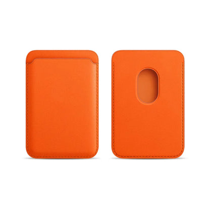 Magnetic Card Holder Leather PU Card Sleeve ID Card Holder Mobile Phone Back Sticker Bag For Magsafe iPhone 17 Card Holder Co