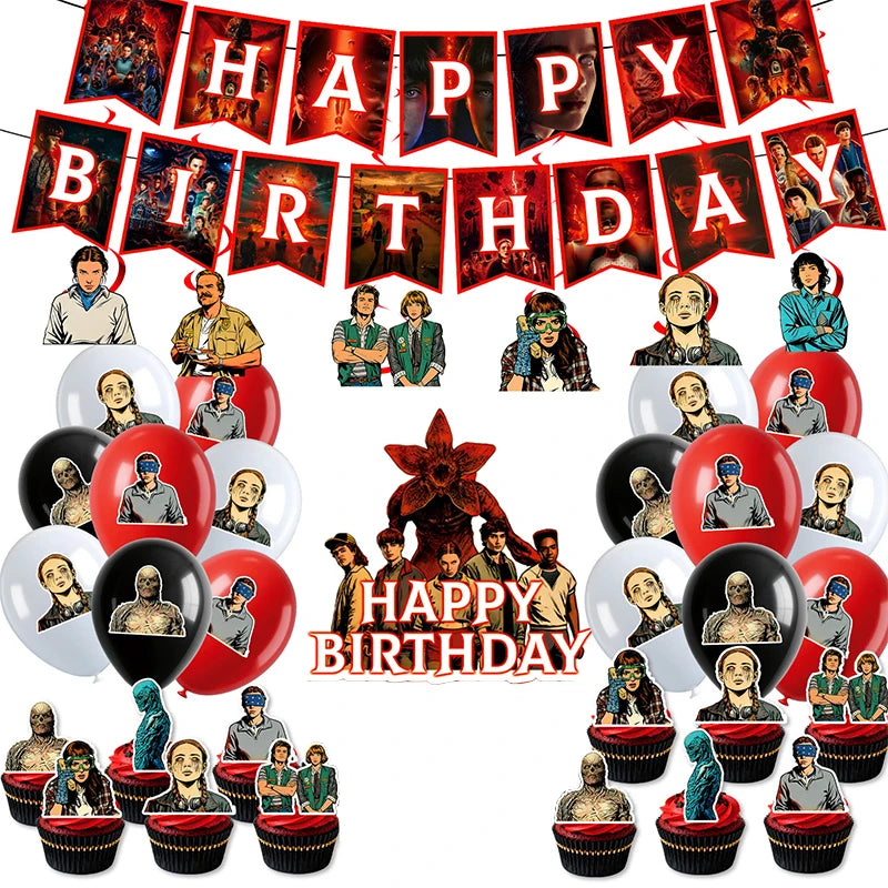 Birthday Party Decorations Kit, Custom Birthday Decor, Happy Birthday Banner, Plates, Napkins, Balloons for Party, Personaliz