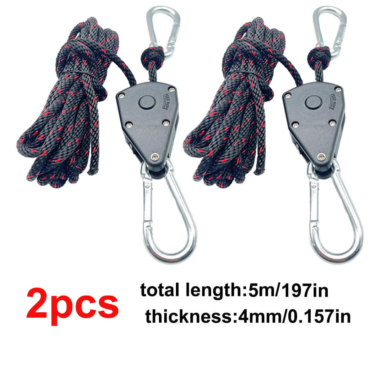 4mm Camping Tent Tie Down Rope Tightener Fastening Pulley Ratchet Hangers Awning Rope Hook Canopy Buckle Rope Tightening Tool