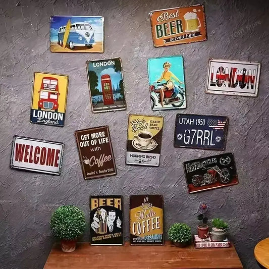 Military Replica, Iron Wall Art for Home, Room Decor Frameless Rust-Proof Vintage Tin Signage for Military Enthusiast