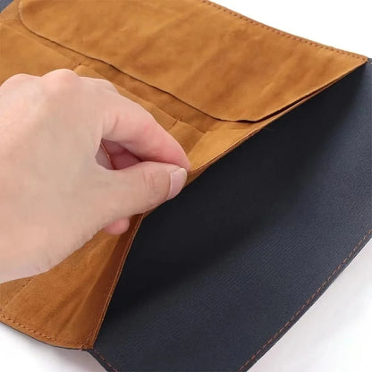 Vintage Treasure Map Roll Pencil Case – Large Capacity Leather Stationery Bag with Embossed Buckle