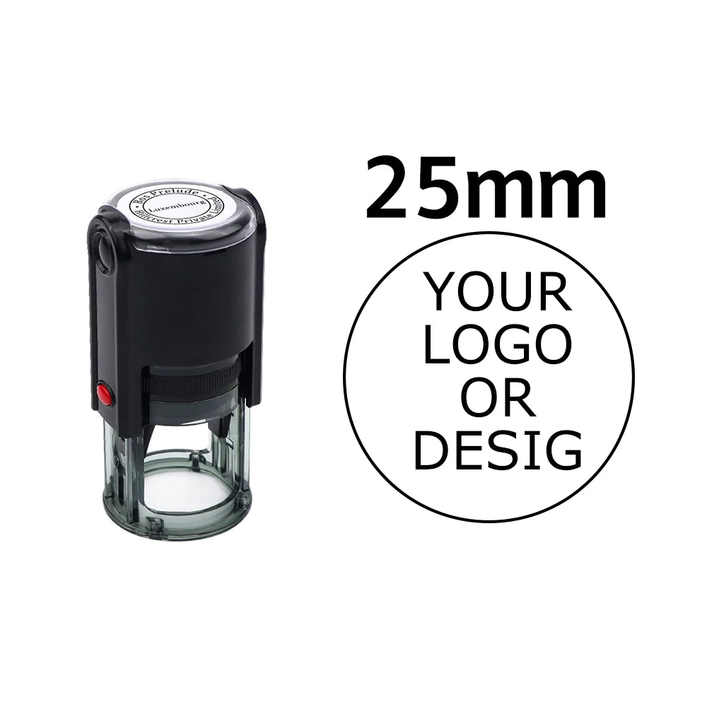 Custom Self-Inking Stamp 25/30/40/50mm Round Logo Design P Personalized Press-type Inking Stamp for Wedding Invitation Envelo
