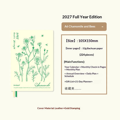 Kinbor 2027 Full Year A5 A6 Notebook Planner 52g Bachuan Paper Daily Journal Agenda Month Year Recrod Book Time Management Bo