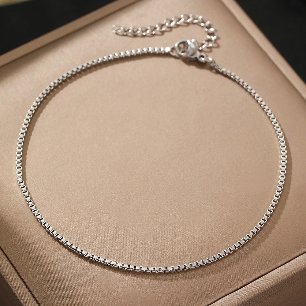 Stainless Steel Anklets Minimalist Popular Design Naked Chain Non-fading Anklet For Women Jewelry Everyday Wear New