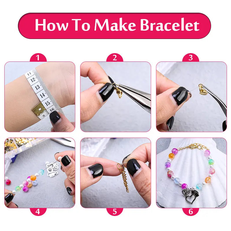 Jewelry Making Supplies Kit with Jewelry Tools Open Jump Rings Lobster Clasps Crimp Beads Earring Hooks Accessories for Jewel