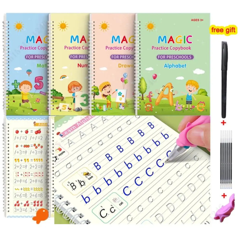 Writing Exercise Books English Groove Magic Practice Copybook Children's Book Learning Numbers Letters Alphabet Calligraphy G