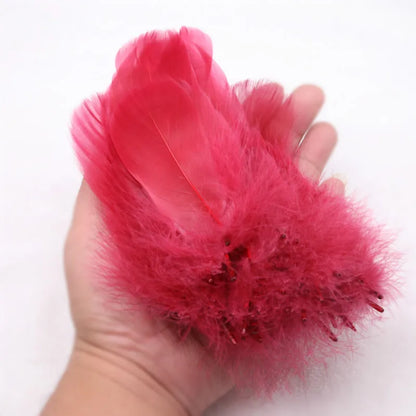 Natural Goose Feathers Plumes 4-15cm Colourful Swan Feather Plume for Home Decoration Craft DIY Party Jewelry Decoration 3Siz