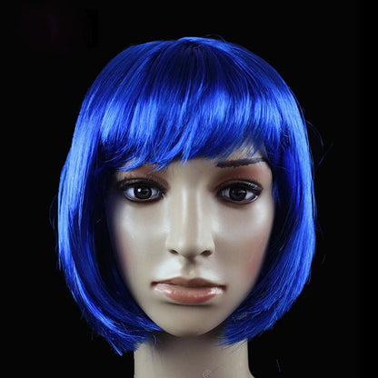 Bob Wig Pretty Women Short Bob Wigs Natural Fashion Halloween Cosplay Anime Wigs Cute Colored Synthetic Daily Party Xmas Wig 