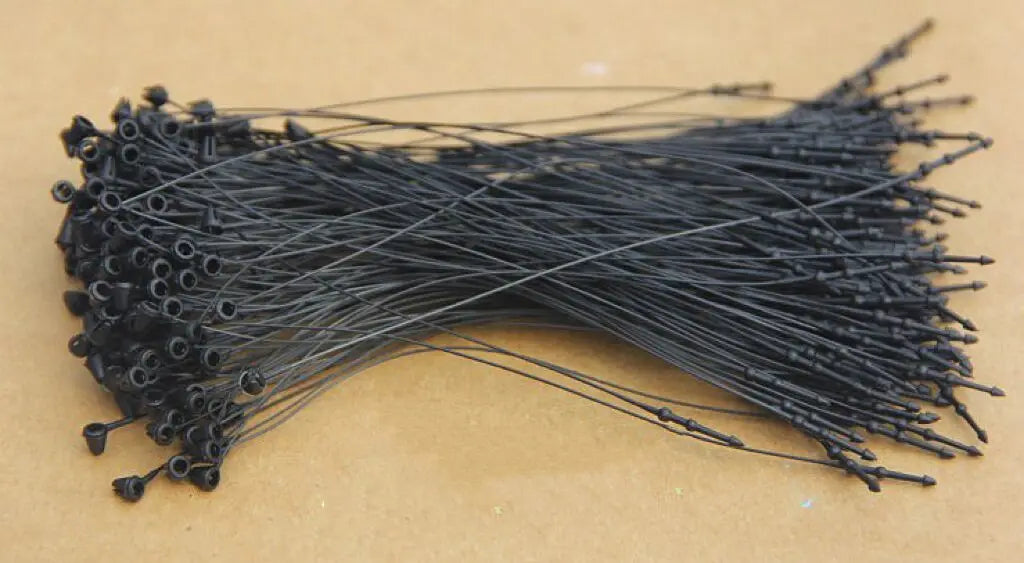 1000PCS 3/5/7/9 Inch Transparent Black Loop Locks Plastic Snap Lock Pins Security Tag Label Tags Fasteners Garments Accessori