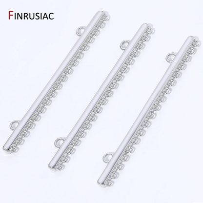 Rhodium Plated Brass Multi Row Strand Connector,Separator Spacer Bars Connector For DIY Jewelry Making Accessories Supplies