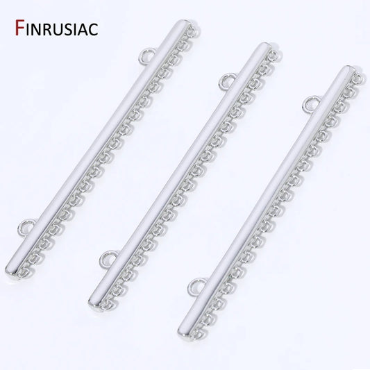Rhodium Plated Brass Multi Row Strand Connector,Separator Spacer Bars Connector For DIY Jewelry Making Accessories Supplies