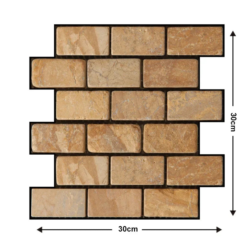 Transform Your Home with 10 pcs Decorative 3D Wall Panels - Self-Adhesive, Waterproof & Moisture-Proof Wallpaper for Living R