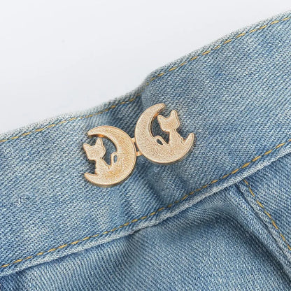 Jeans Button Adjustable Clips for Pant Skirts Waist Tightener Buckle Snap Button Adjuster Butterfly Pin Button Clothing Suppl