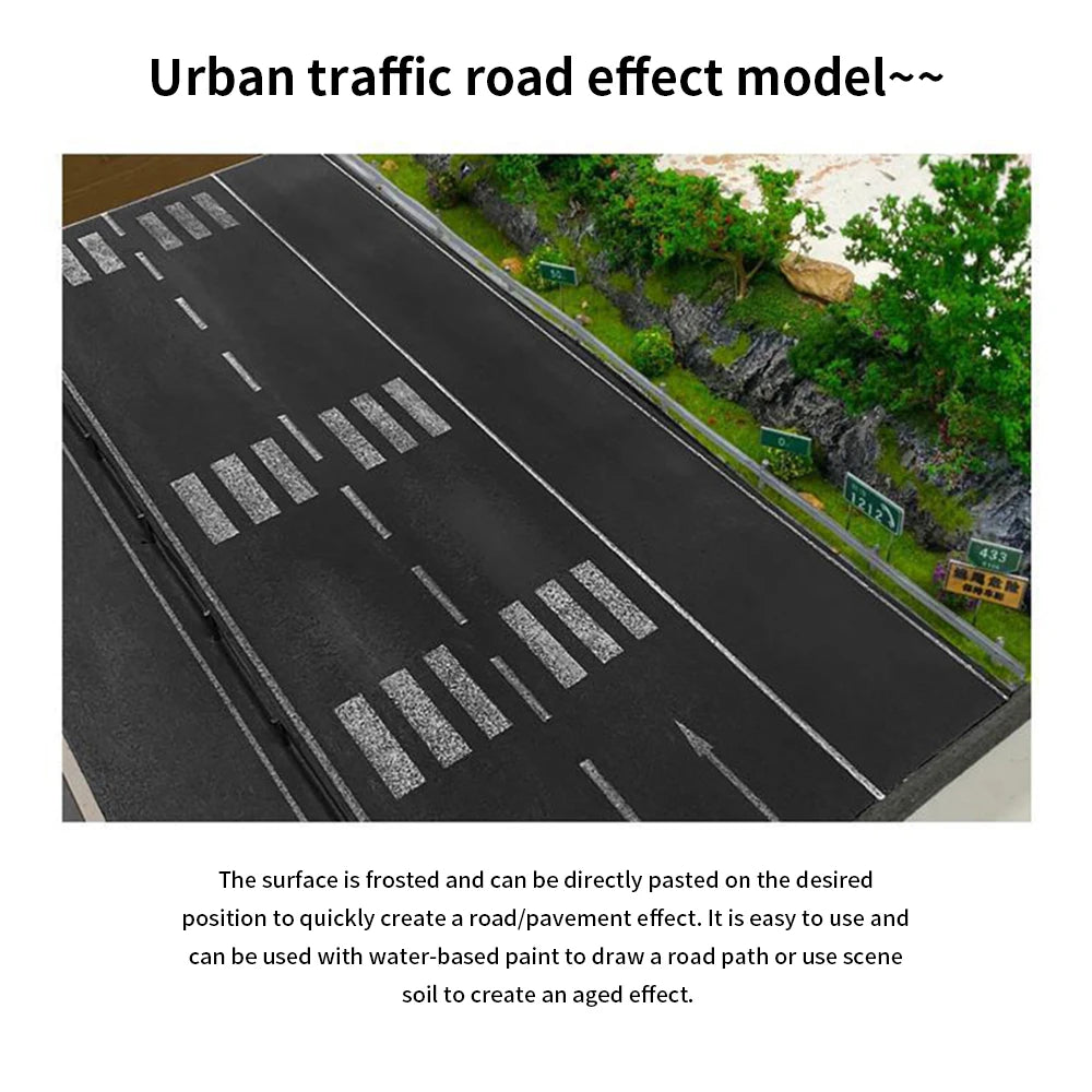 Classic Diorama Simulation Highway Urban Landscape Road Sticker Handmade Sand Table PVC Material Model & Railway Building DIY