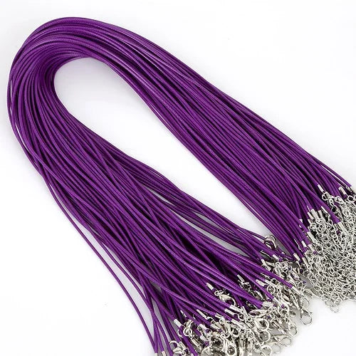 10Pcs/lot 1.5mm 2mm Adjustable Leather Cord Waxed Thread Rope Necklace Extender Chain Lobster Clasp DIY Jewelry Making Findin