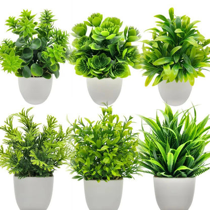 Artificial Bonsai Plant Window Sill Office Table Desktop Decoration Plastic Fake Plant Potted Home Decor