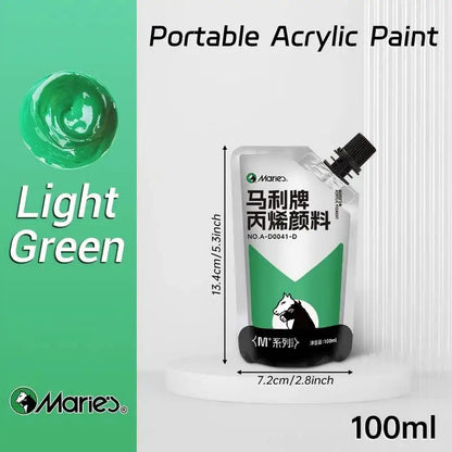 100ml Marie's Acrylic Paint,Assorted Colors,Waterproof,Pigments for DIY Craft,Rock,Wood,Professional Pigments for Adults,Arti
